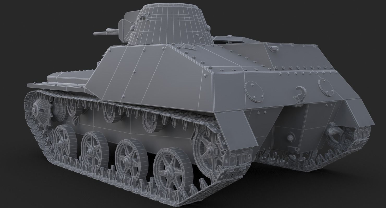 Tank T 40 Mental ray 3D model_22