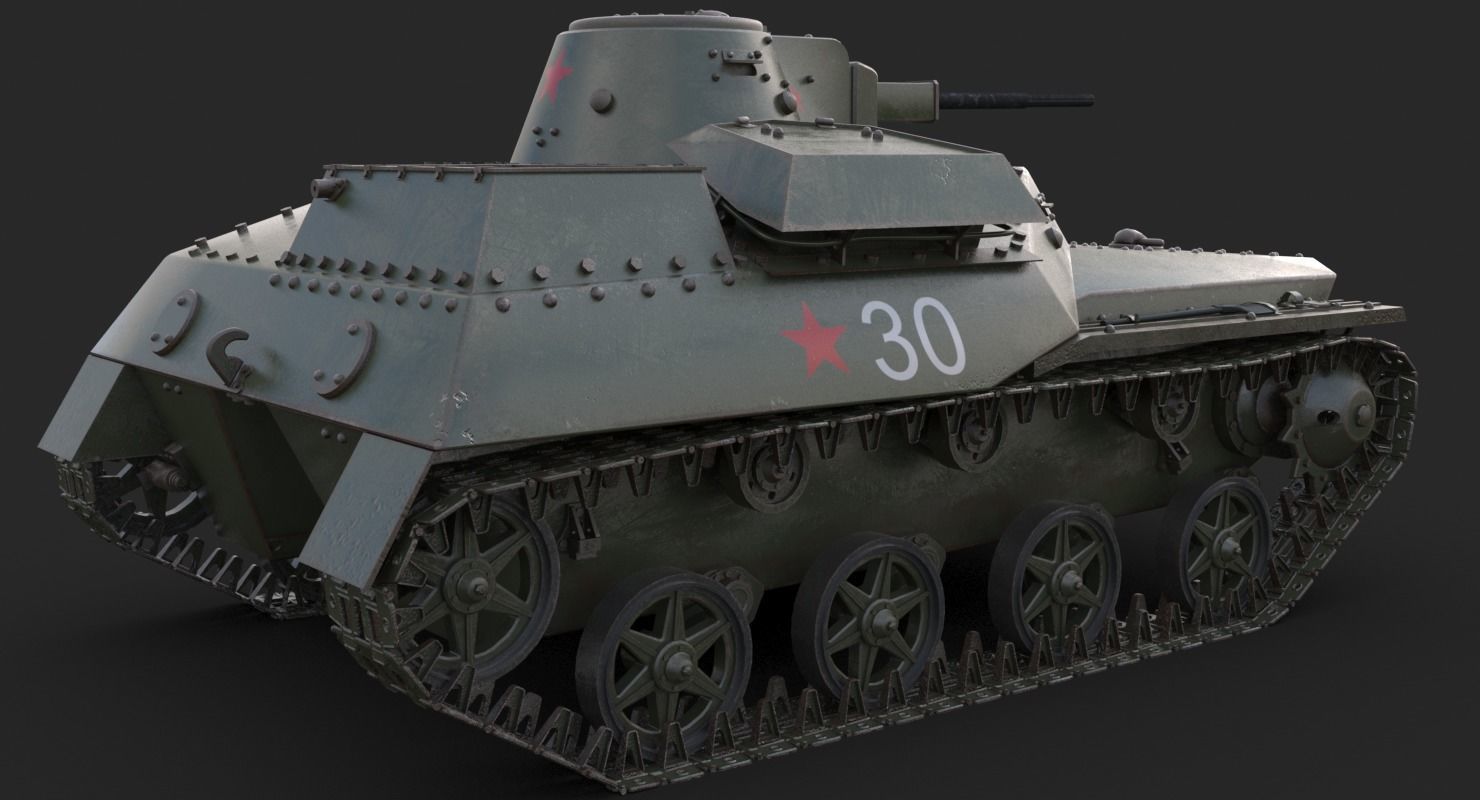 Tank T 40 Mental ray 3D model_8