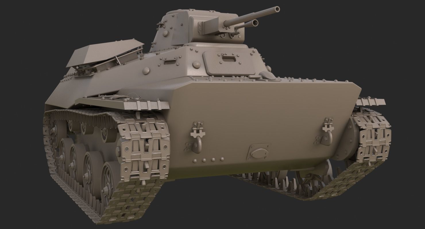 Tank T 40 Mental ray 3D model_20