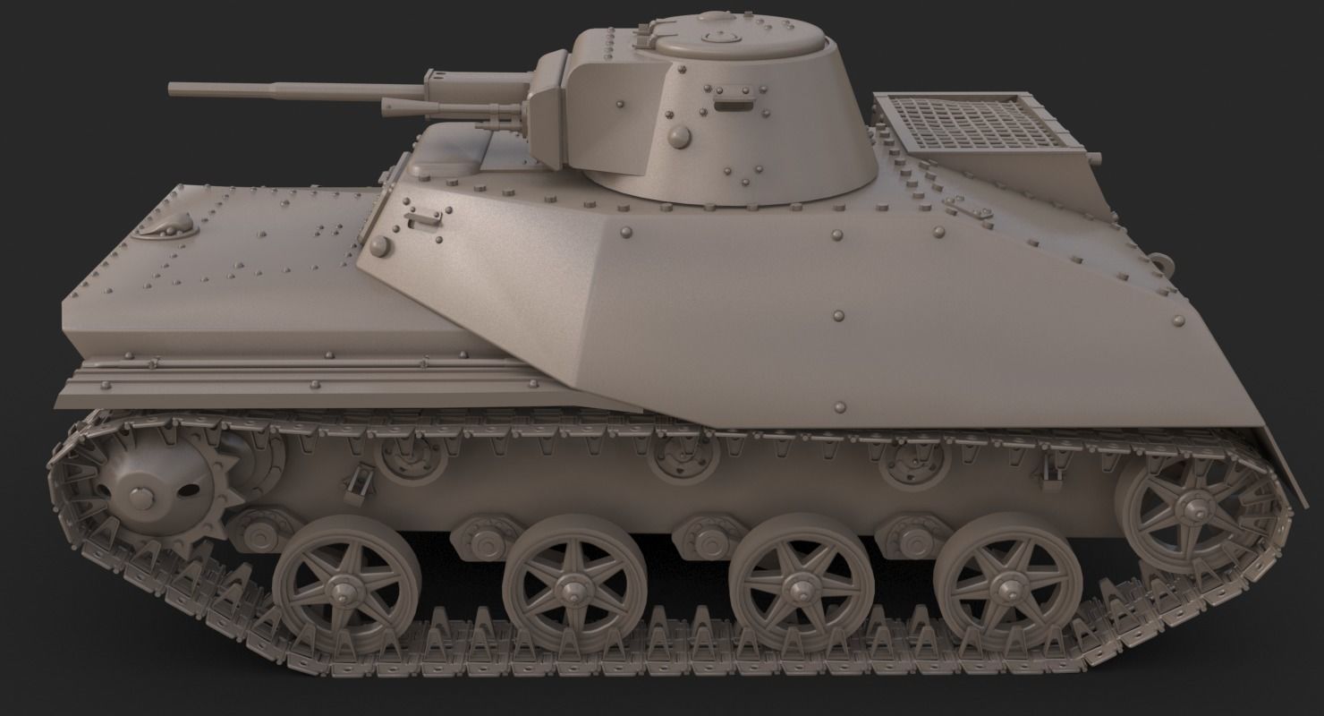 Tank T 40 Mental ray 3D model_17