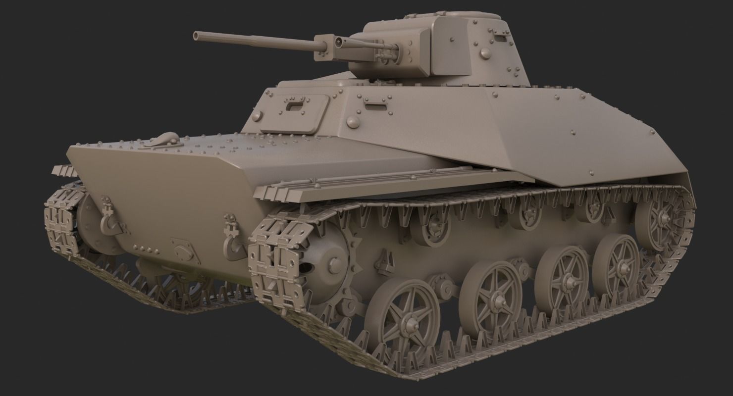 Tank T 40 Mental ray 3D model_16