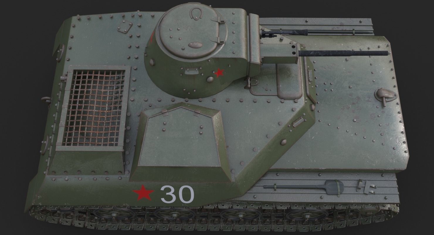 Tank T 40 Mental ray 3D model_12