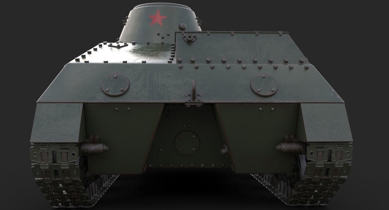 Tank T 40 Mental ray 3D model_7