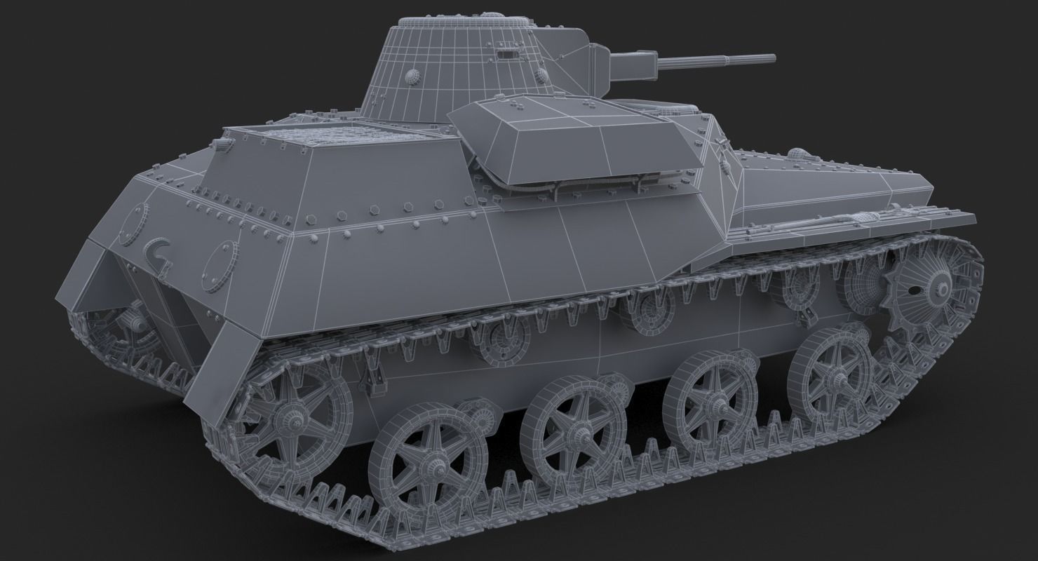 Tank T 40 Mental ray 3D model_23