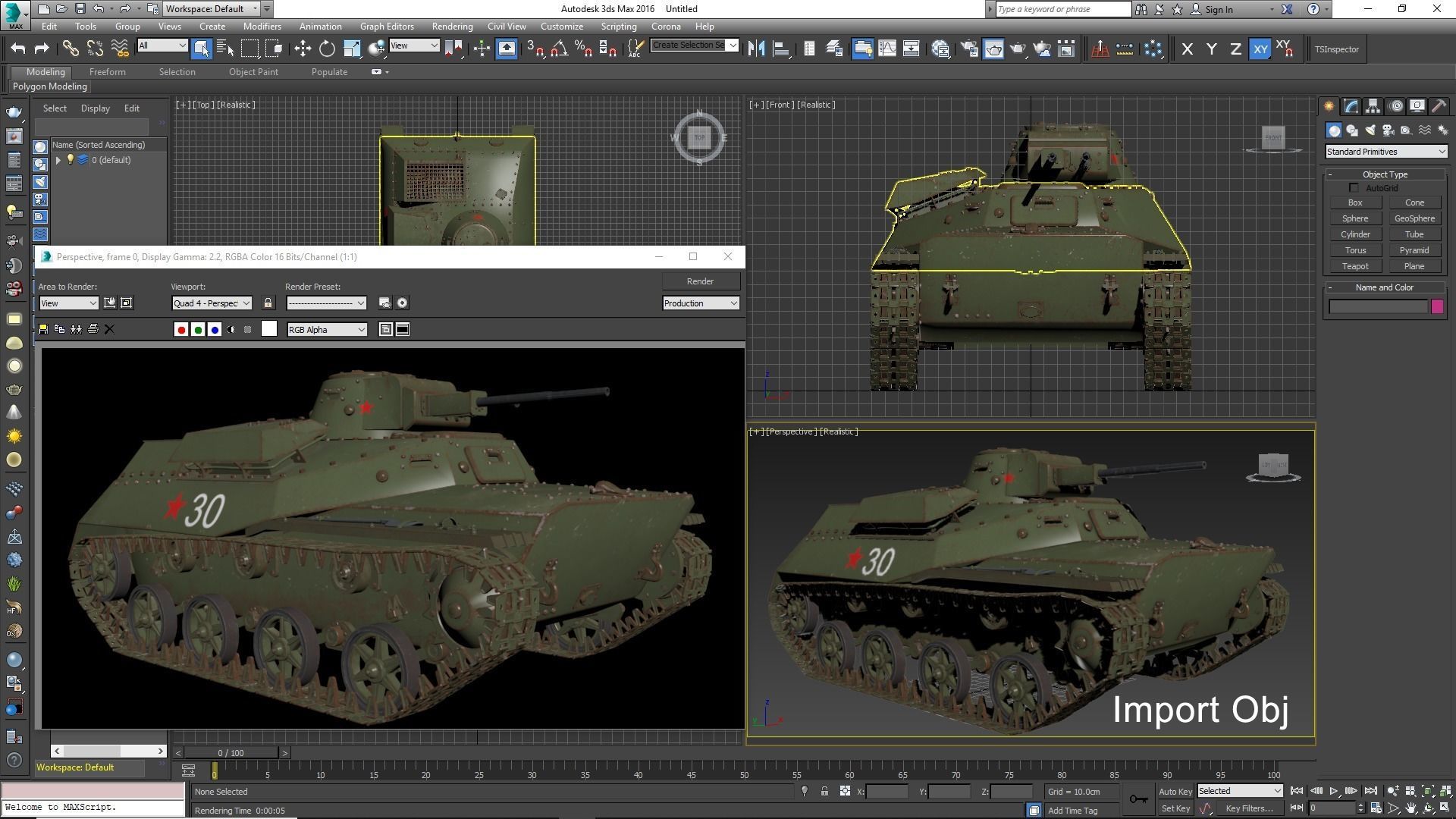 Tank T 40 Mental ray 3D model_28