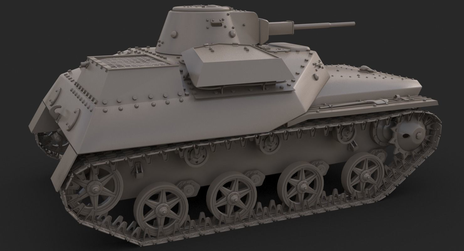 Tank T 40 Mental ray 3D model_19