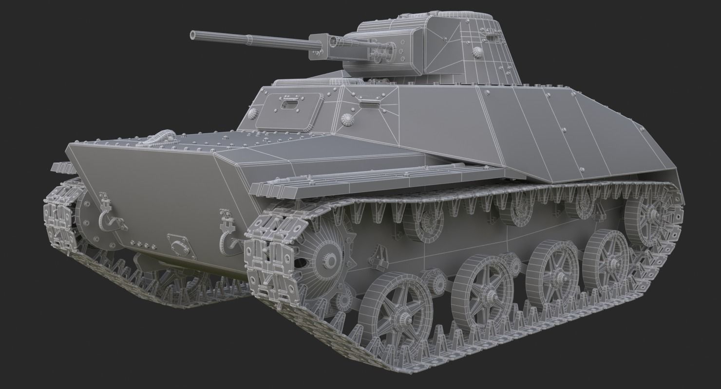 Tank T 40 Mental ray 3D model_21