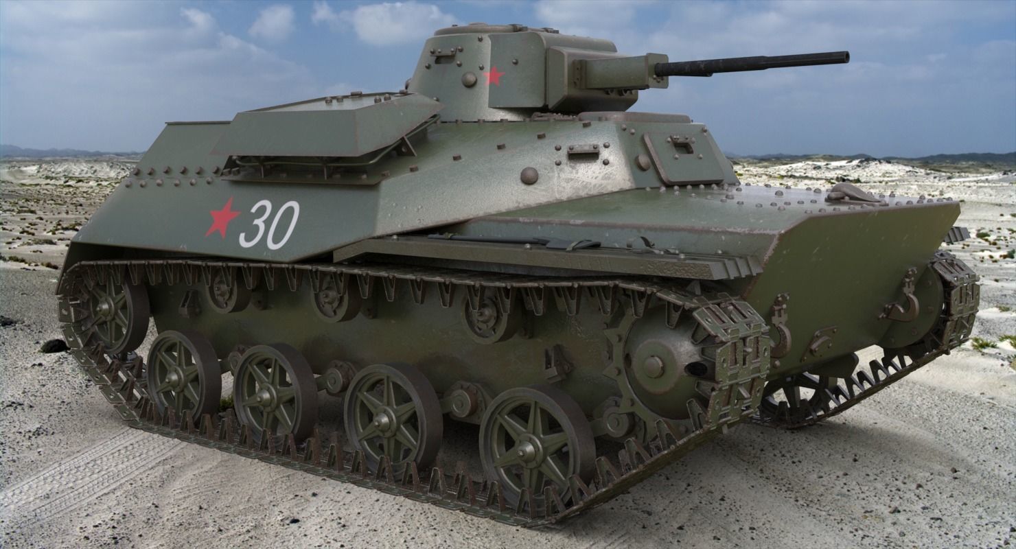 Tank T 40 Mental ray 3D model_2
