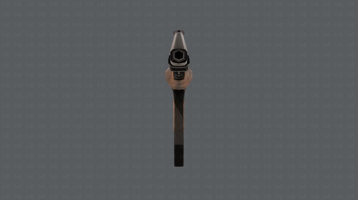 Gun 02 Low-poly 3D model_5