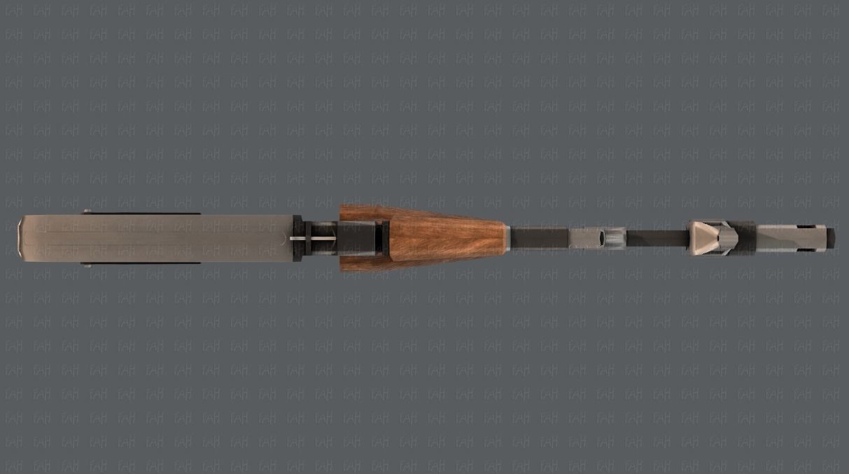 Gun 02 Low-poly 3D model_41
