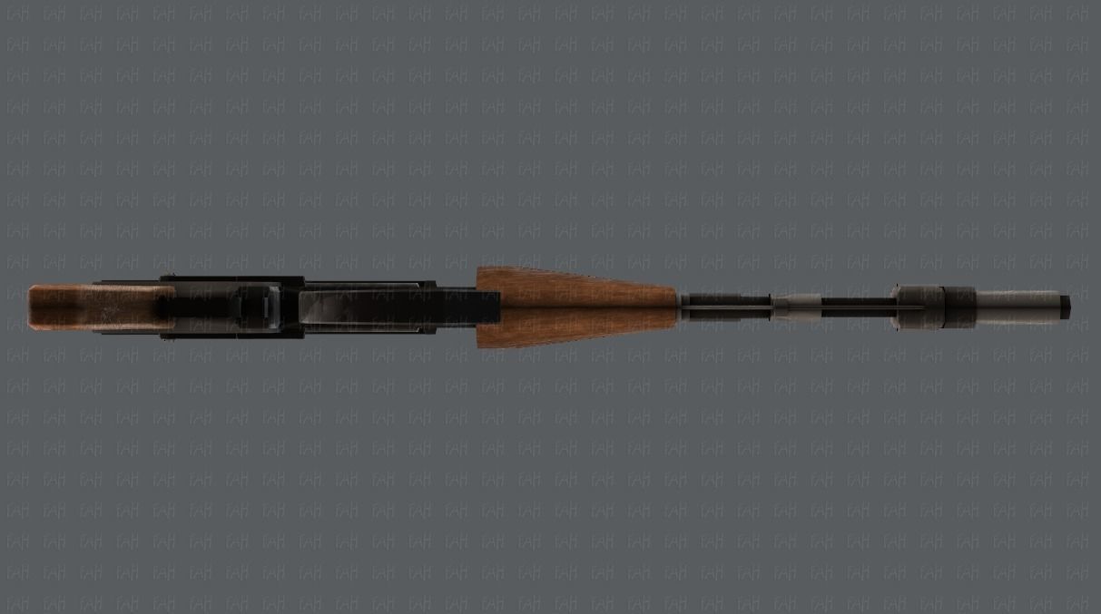 Gun 02 Low-poly 3D model_43