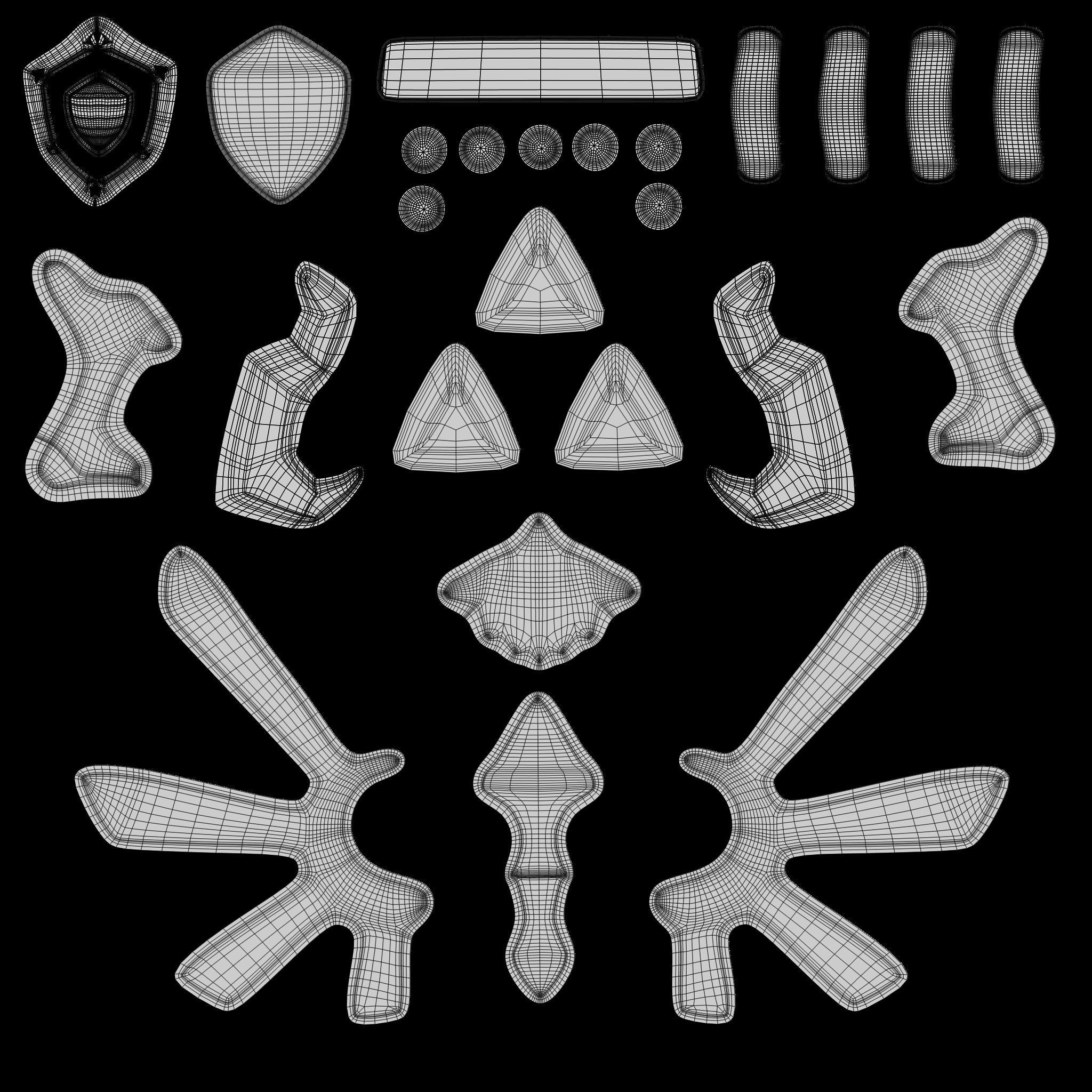 Legend of Zelda - Hylian Shield Low-poly 3D model_12