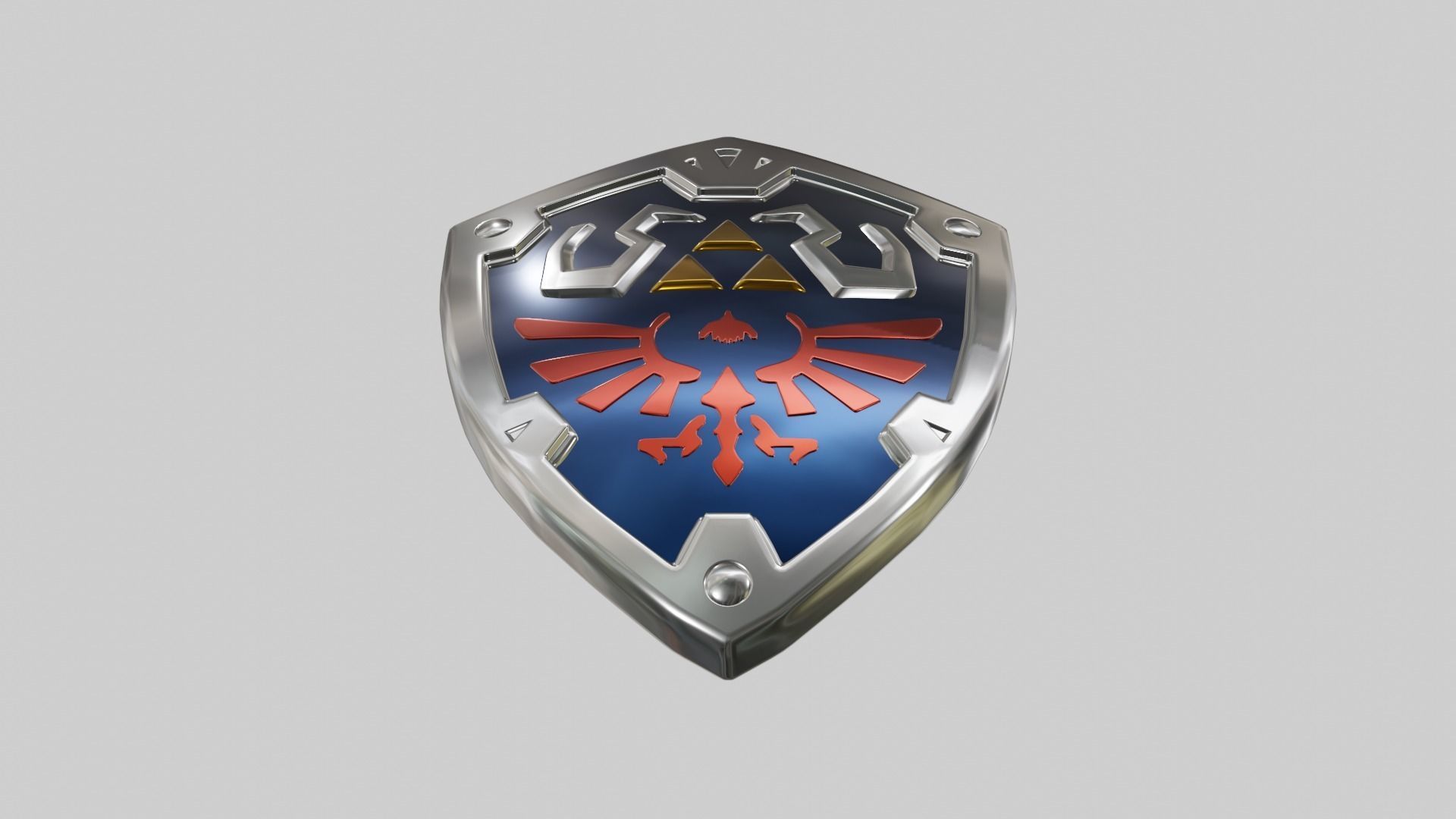 Legend of Zelda - Hylian Shield Low-poly 3D model_3