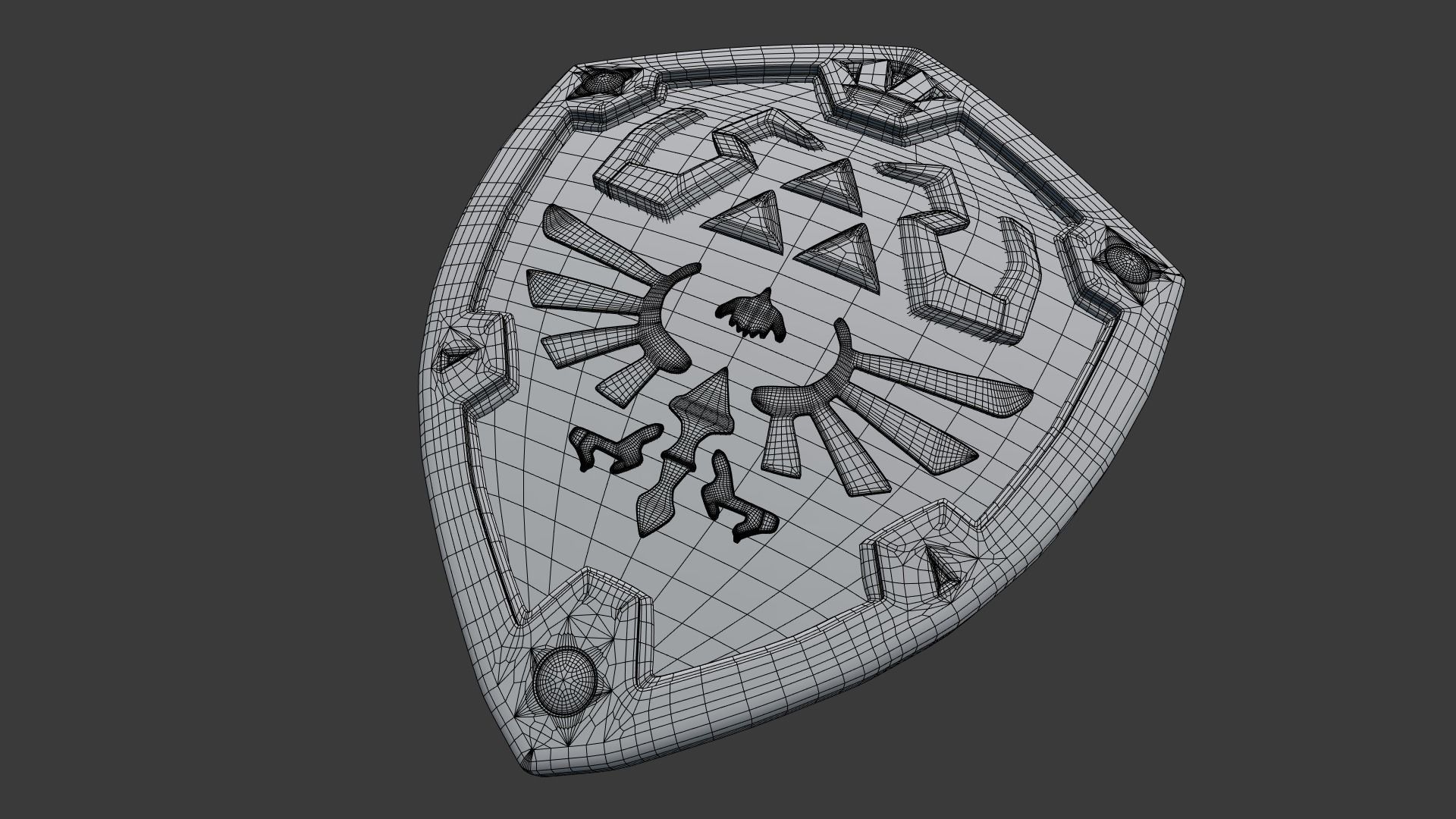 Legend of Zelda - Hylian Shield Low-poly 3D model_8