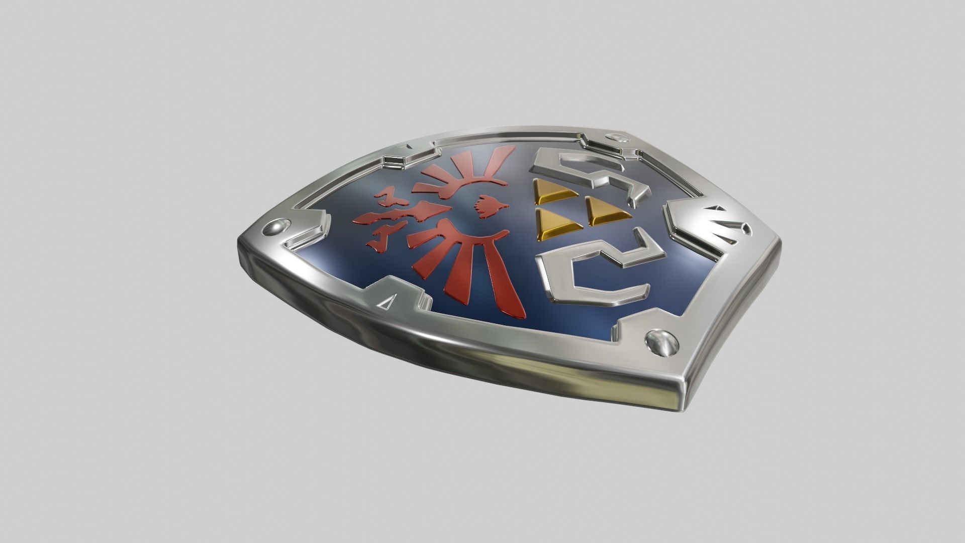 Legend of Zelda - Hylian Shield Low-poly 3D model_5