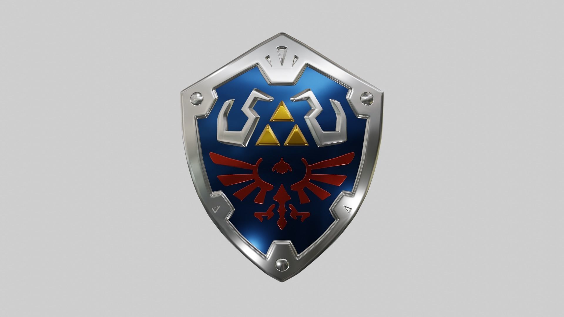 Legend of Zelda - Hylian Shield Low-poly 3D model_6