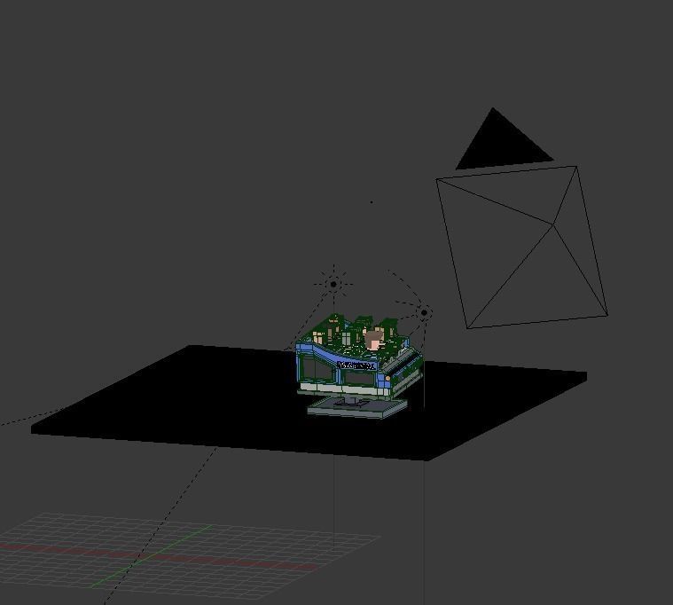 Universal Ride Vehicle Animated polyplanet Low-poly 3D model_3