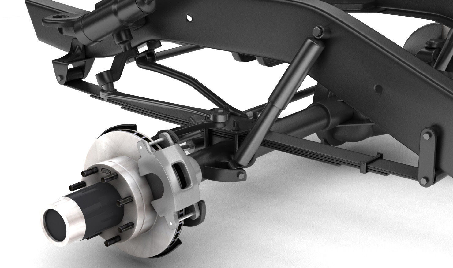 PICKUP TRUCK CHASSIS 4WD 3D model_2