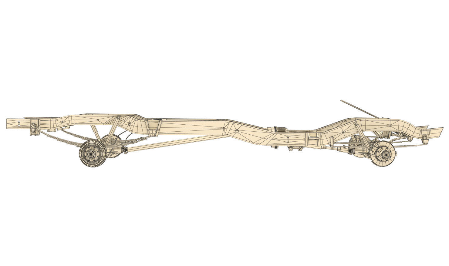 PICKUP TRUCK CHASSIS 4WD 3D model_19
