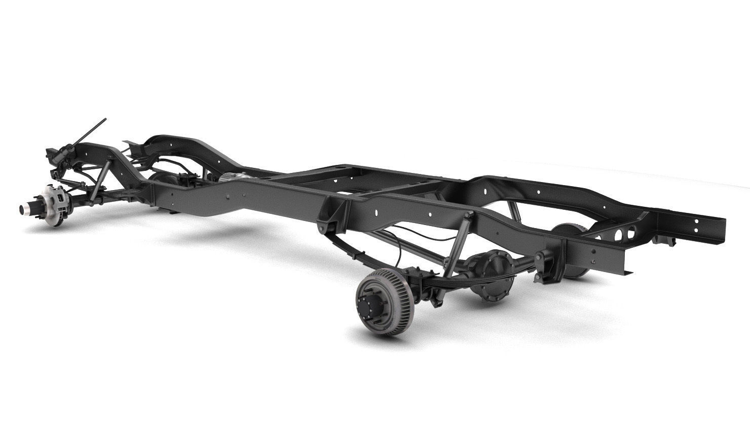PICKUP TRUCK CHASSIS 4WD 3D model_5
