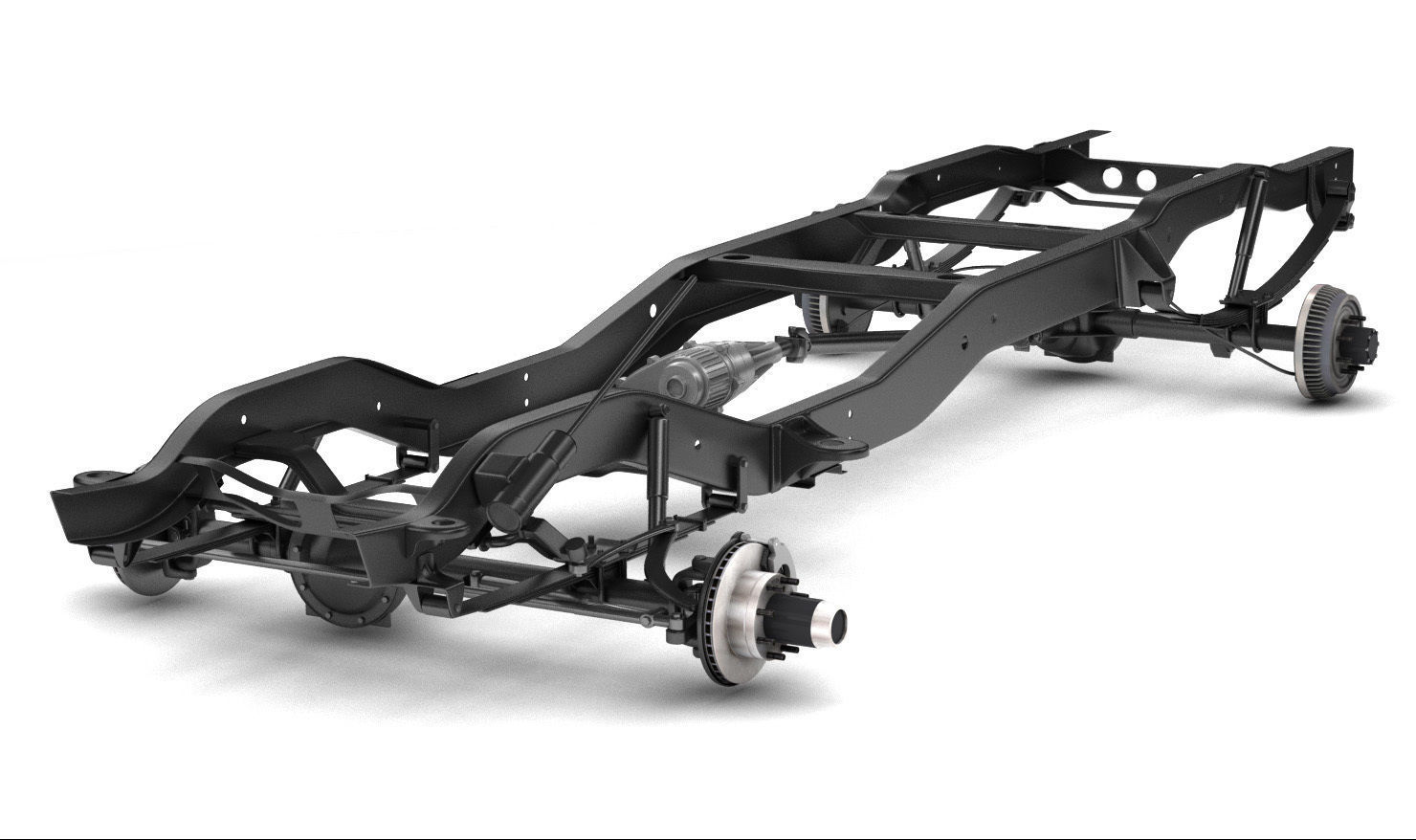 PICKUP TRUCK CHASSIS 4WD 3D model_4