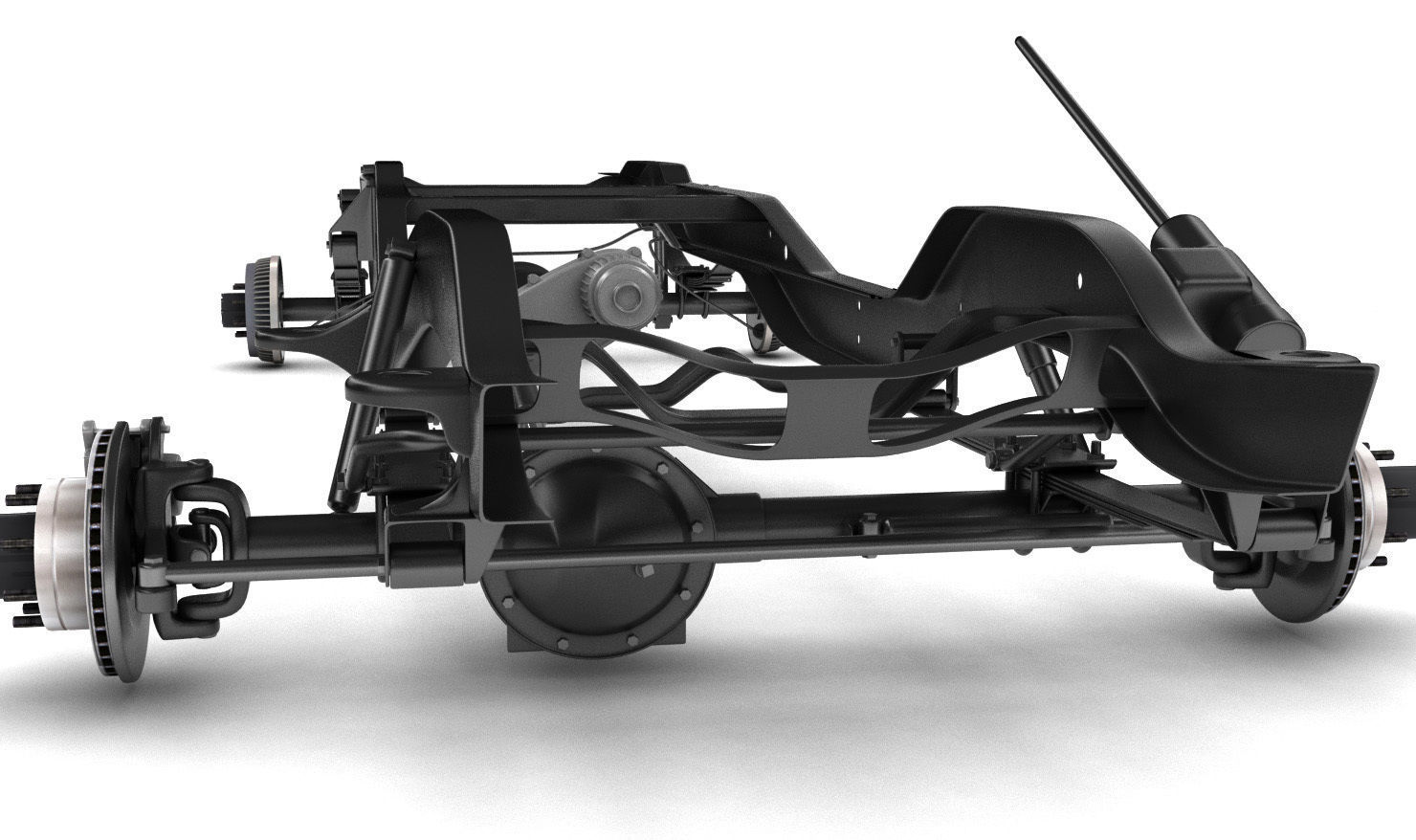 PICKUP TRUCK CHASSIS 4WD 3D model_6