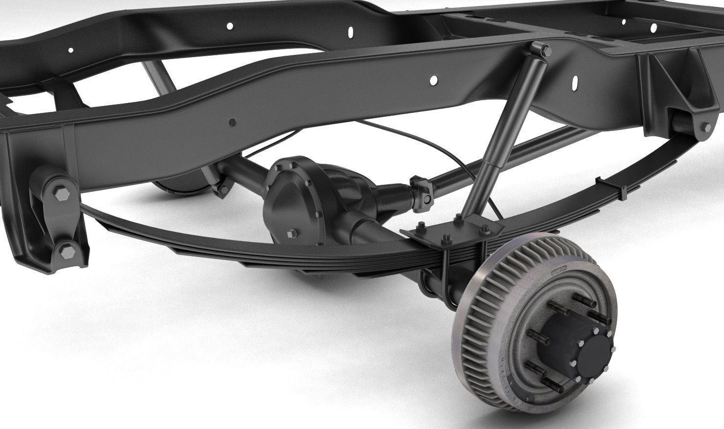 PICKUP TRUCK CHASSIS 4WD 3D model_3
