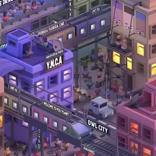 City Lowpoly polyplanet