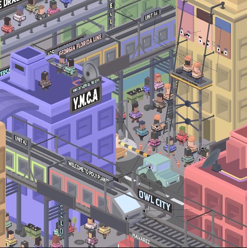 City Lowpoly polyplanet Low-poly 3D model_5