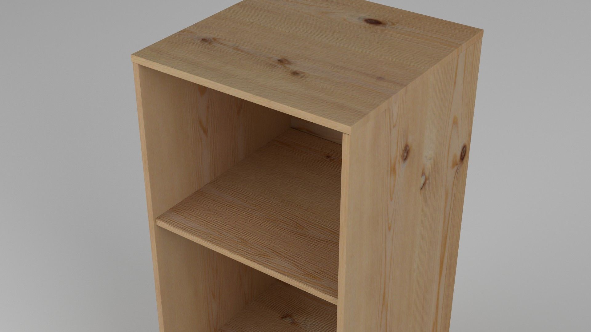 Mini Bookcase Low-poly 3D model_2