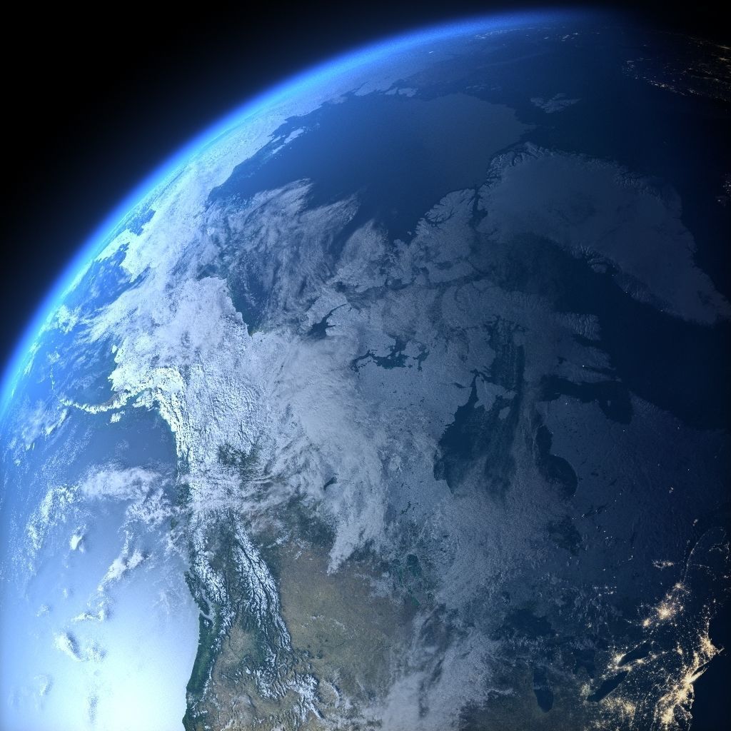 Earth in Auguest 3D model_5