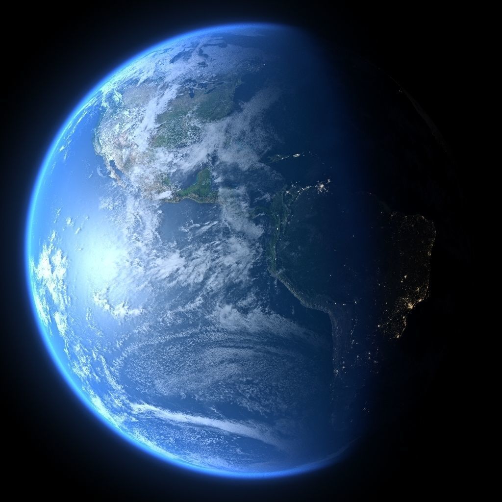 Earth in Auguest 3D model_1