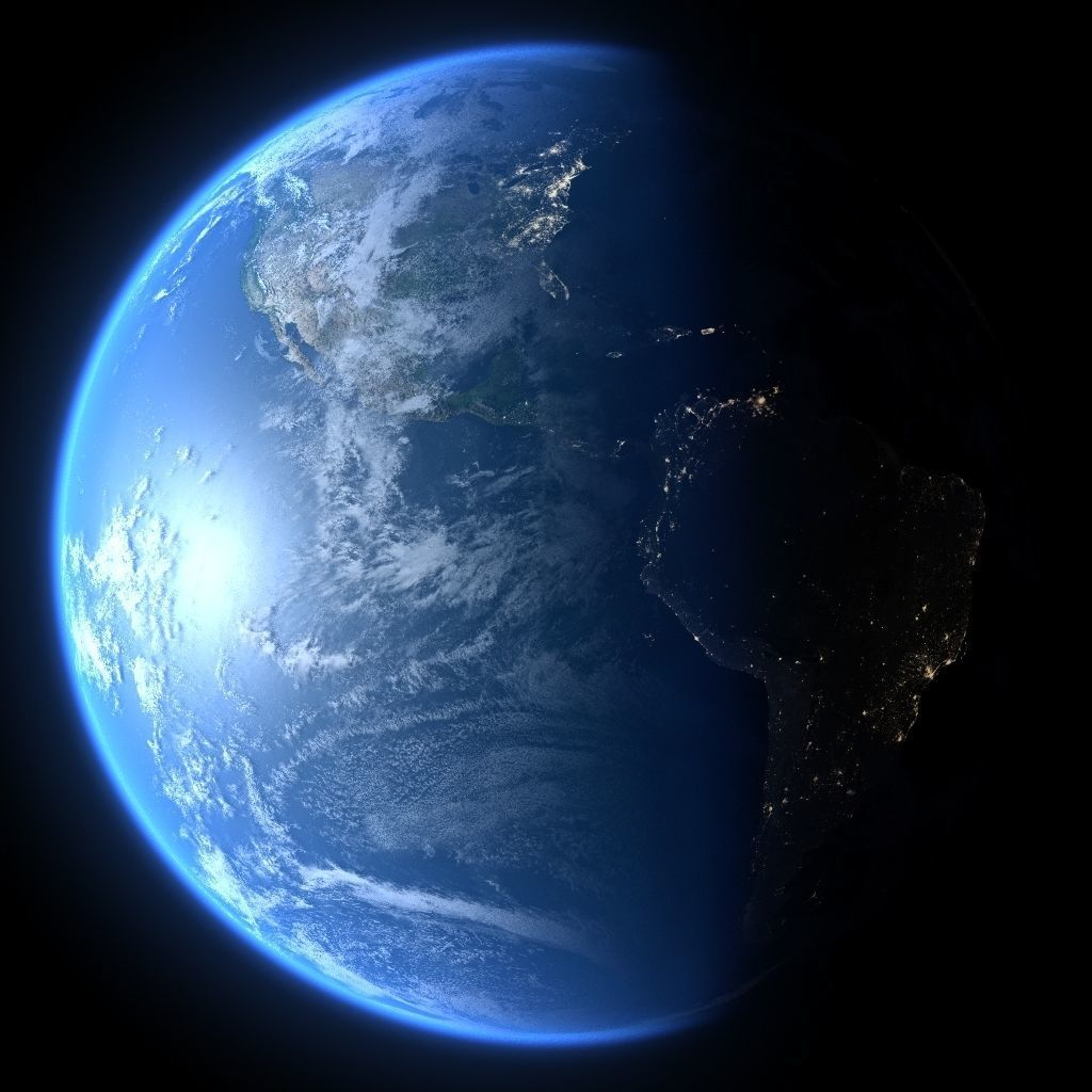 Earth in Auguest 3D model_4