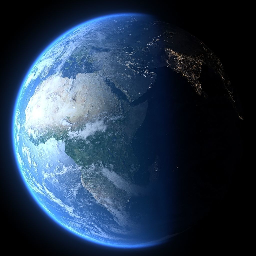 Earth in Auguest 3D model_3