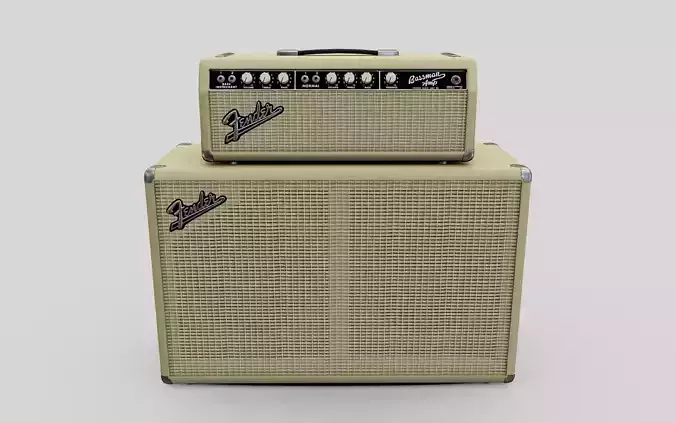 Blonde Vintage 1964 Fender Bassman 6G6B Tube Amp