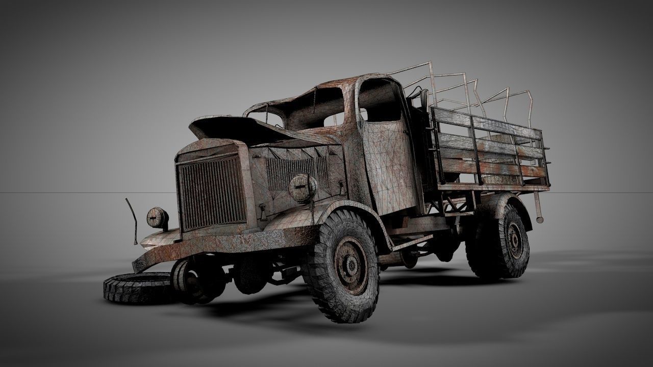 Rusty Truck 3D model_7