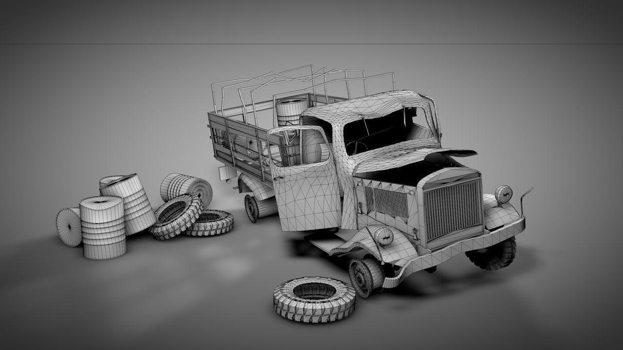 Rusty Truck 3D model_6