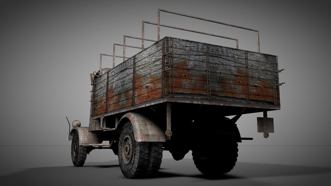 Rusty Truck 3D model_3