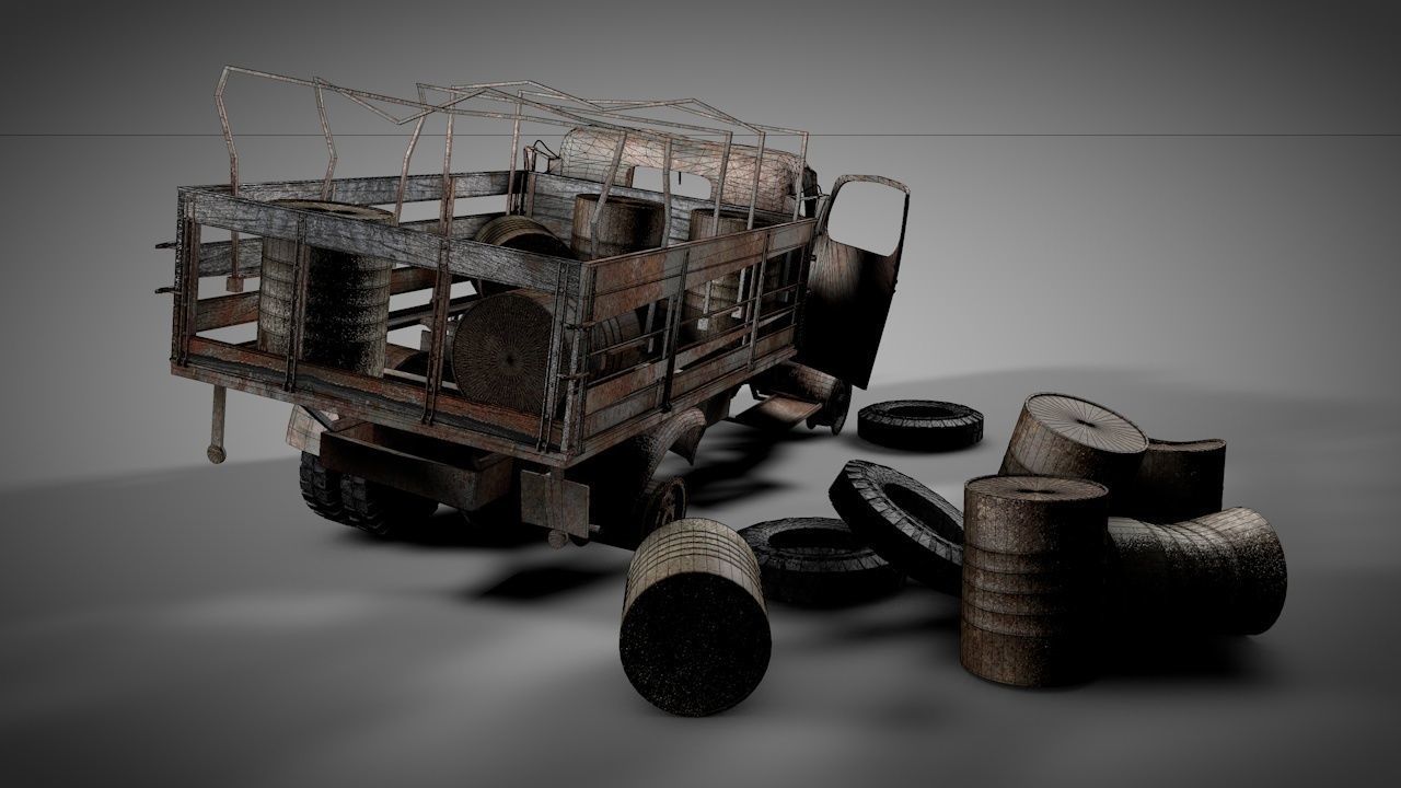 Rusty Truck 3D model_8