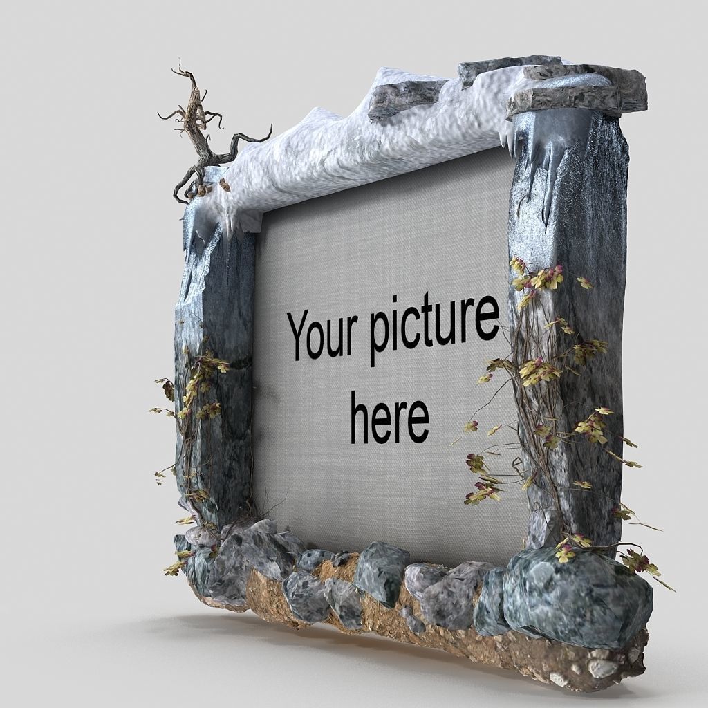 Ground picture frame 3D model_4