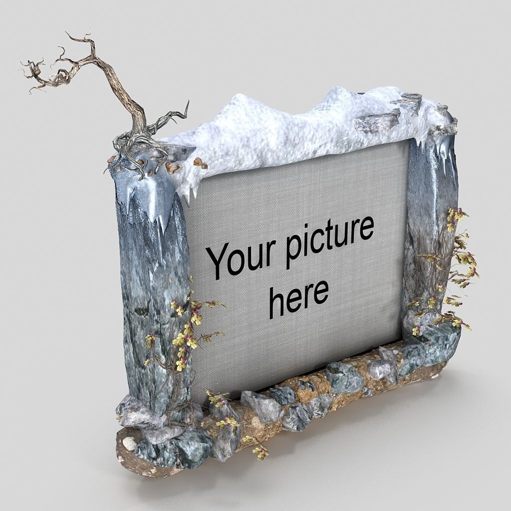 Ground picture frame 3D model_1