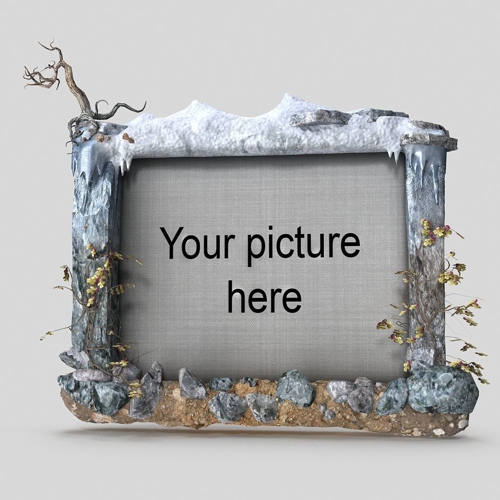 Ground picture frame 3D model_2