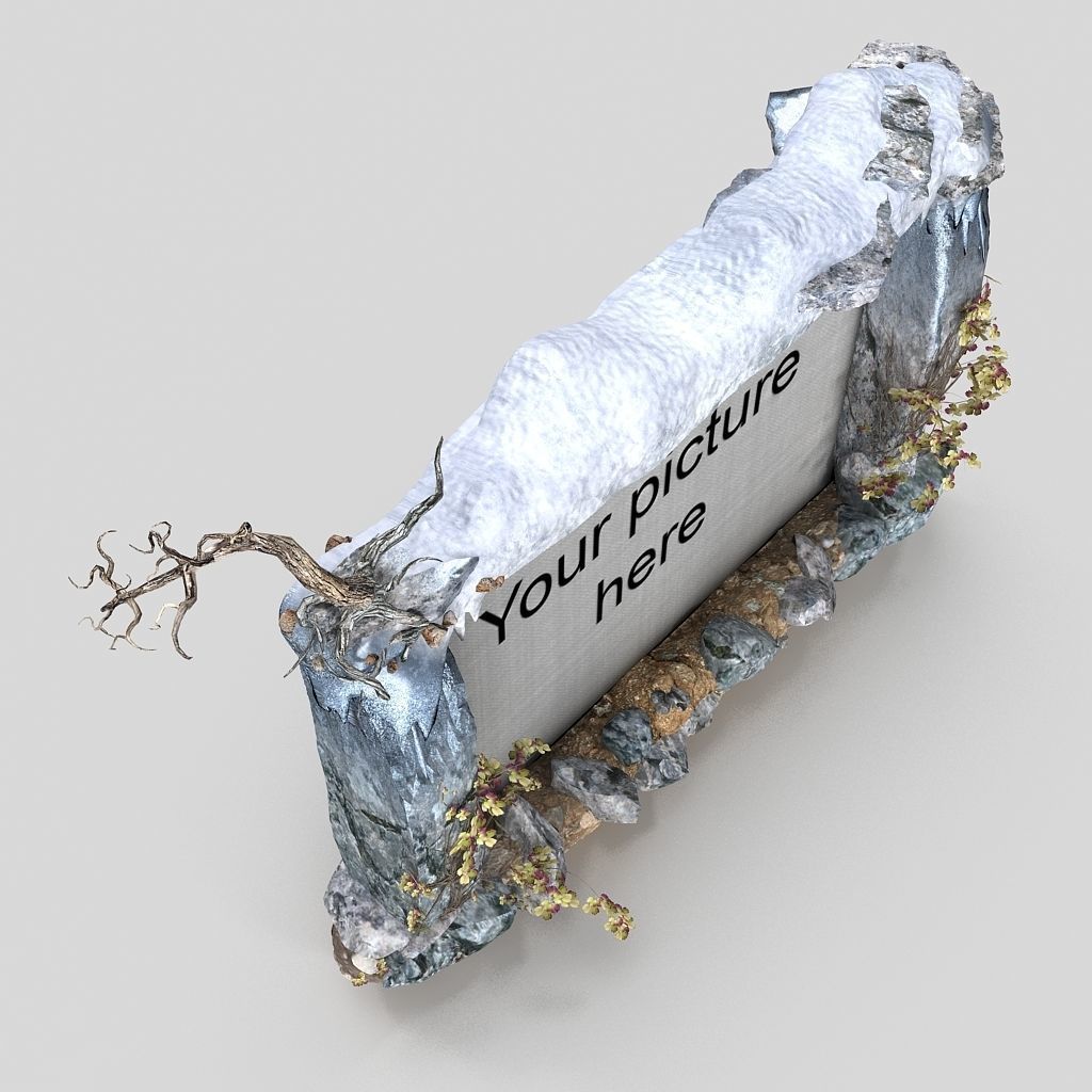 Ground picture frame 3D model_3