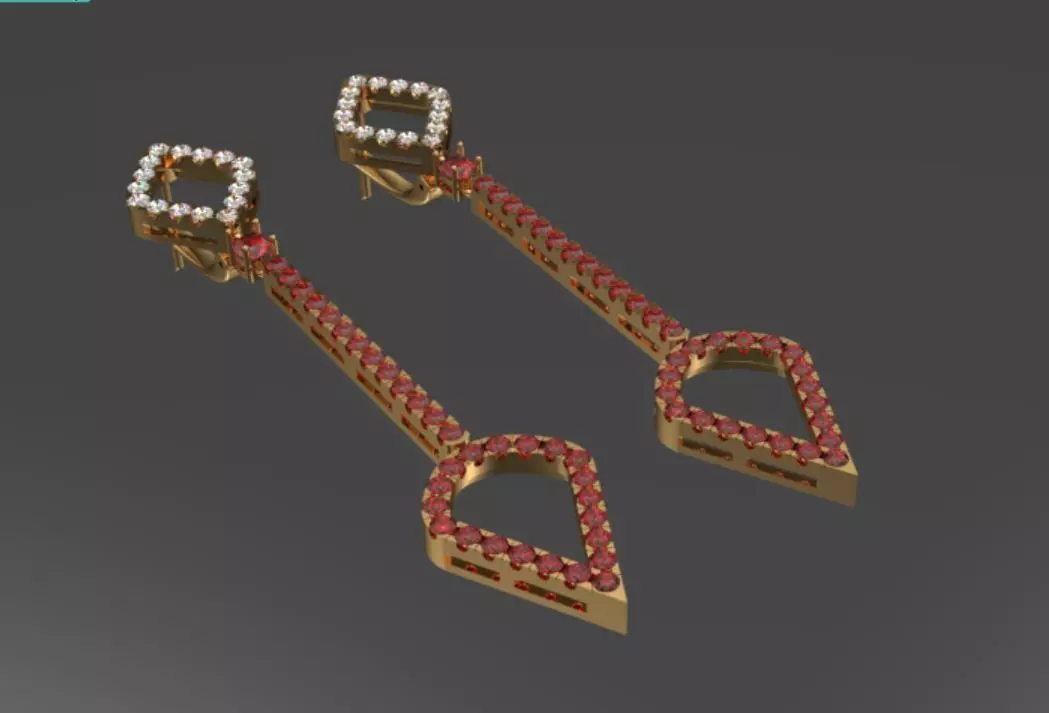 Long Journey  Earring 3D model_0