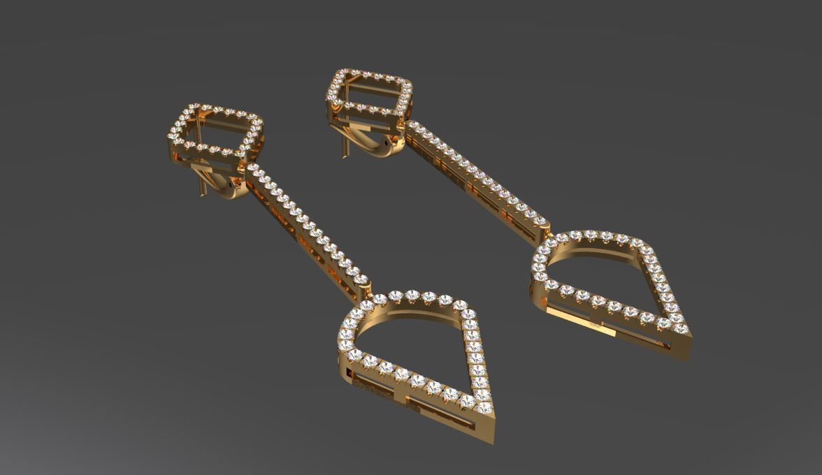Long Journey  Earring 3D model_1