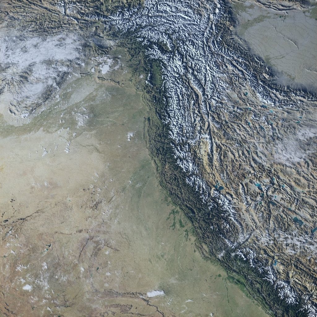 Earth in January 3D model_7