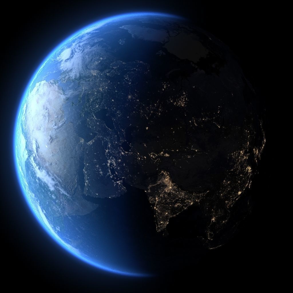 Earth in January 3D model_3