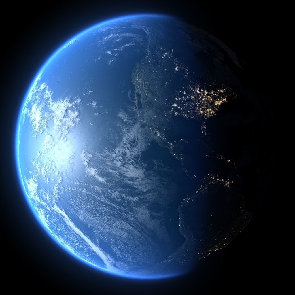 Earth in January 3D model_2