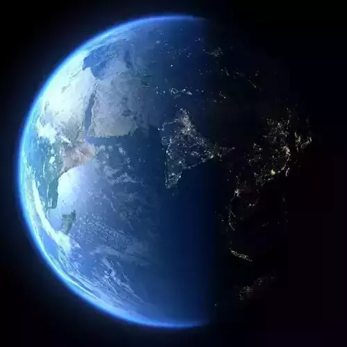 Earth in January 3D model
