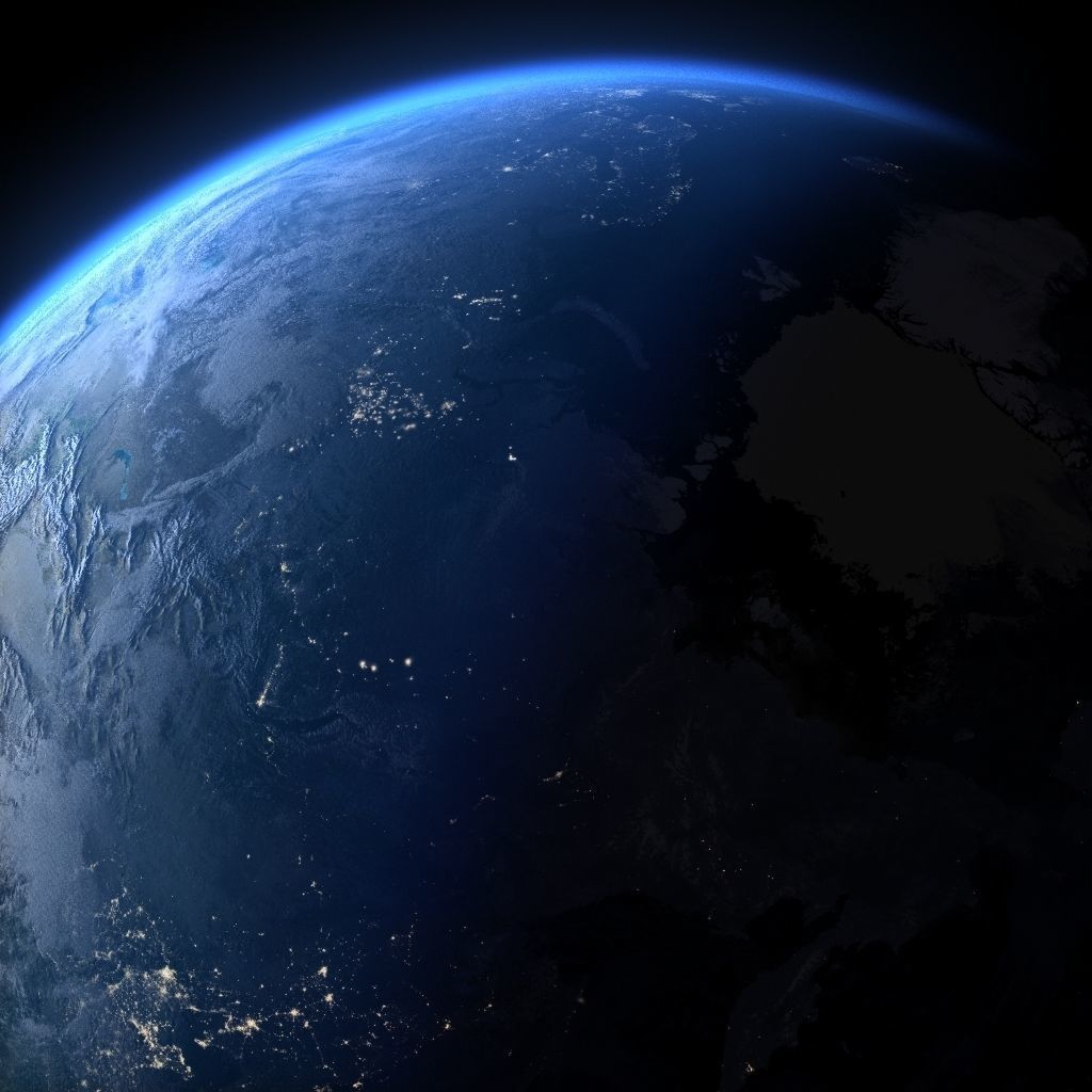 Earth in January 3D model_6